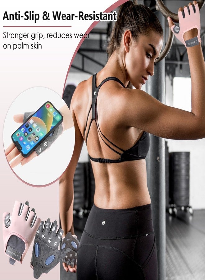 TecoKart® Gym Gloves Half Hand Gloves for Women Weight Lifting Gloves for Gym Workout Bike Gloves Gym Accessories for Women Liquid Silicone Anti-Slip and Wear-Resistant Hand Gloves for Women & Men - Image 5