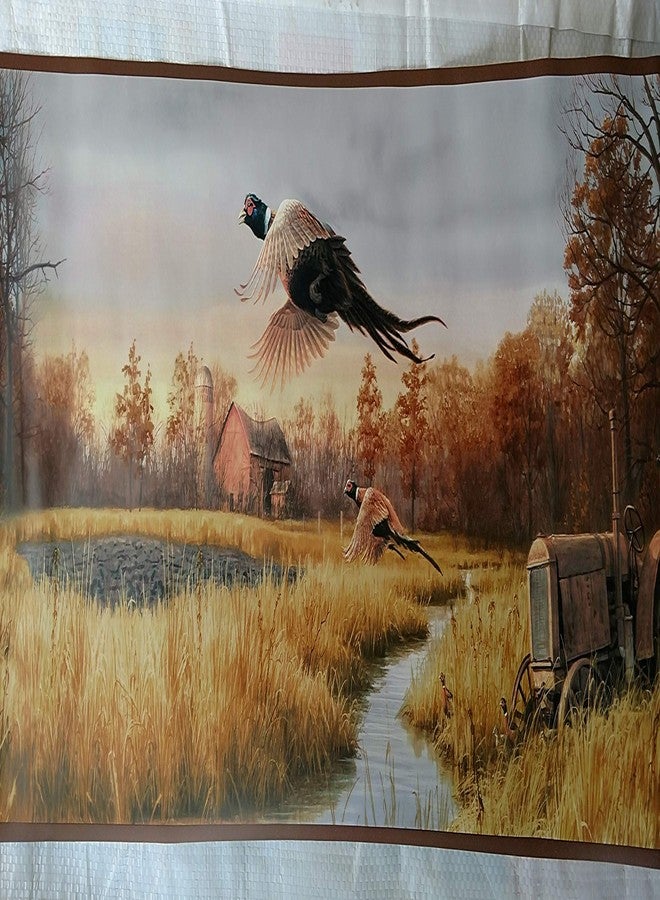 Seabrook Pheasants Tractor Farm Scene Wallpaper Border - Brown - Image 3