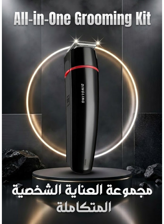 دينجلينج مجموعة دينجلينج للعناية الشخصية للرجال ٩ في ١، ماكينة تشذيب اللحية والشعر قابلة لإعادة الشحن، ماكينة تشذيب الأنف والأذن، ماكينة تشذيب دقيقة، ماكينة حلاقة صغيرة، ٣ أمشاط، شاشة ليد، قاعدة شحن، ٦٠ دقيقة من الاستخدام اللاسلكي - Image 2