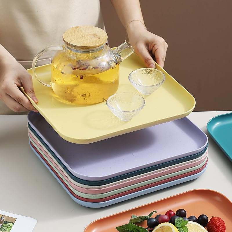 Clovis Wheat Straw Plates - 11 Inch Unbreakable Dinner Plates Set of 1 - Dishwasher & Microwave Safe Plates Reusable - Lightweight Plates for Kitchen, Camping (Nordic Pink, 29 CM, Set of 1) - Image 4