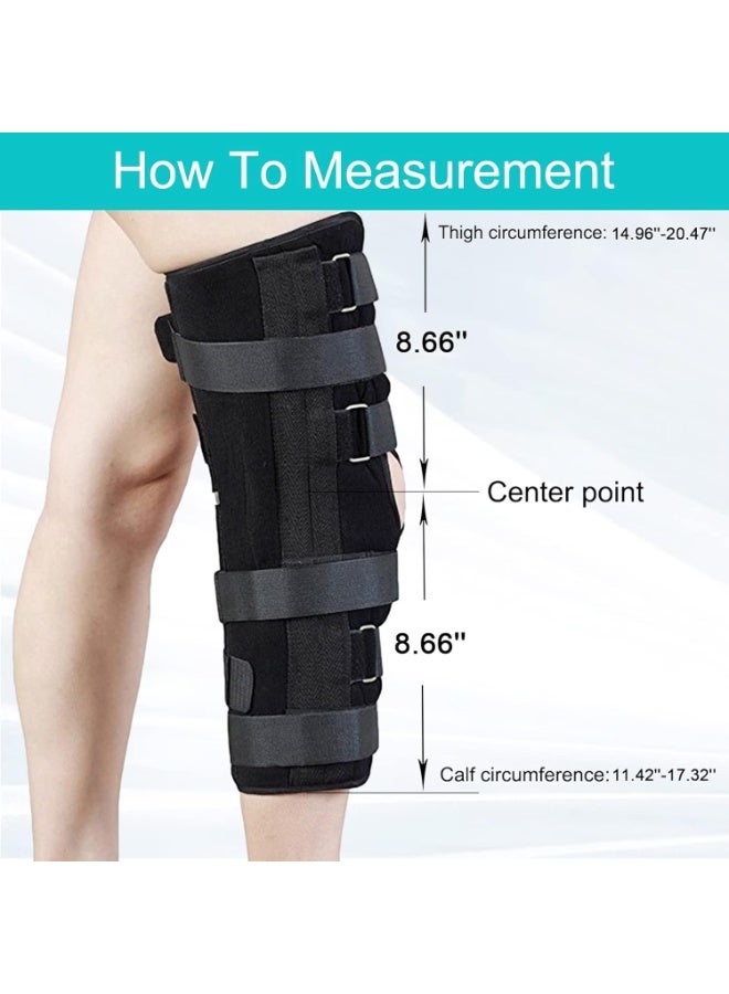 داعم ركبة وساق قابل للتعديل - دعم بعد العمليات والإصابات لـ ACL وMCL وتمزق الغضروف والتهاب المفاصل - خفيف ومريح للاستخدام اليومي - Image 2
