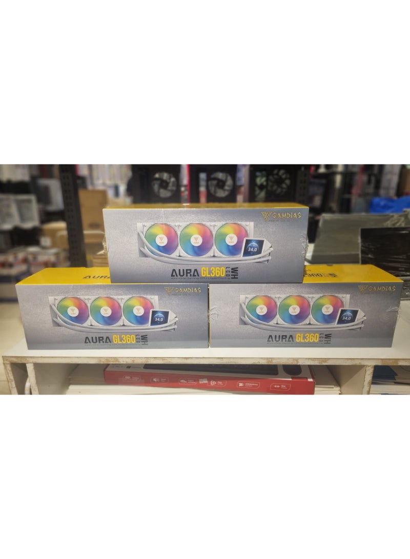 GAMDIAS Aura GL 360ML LCD White - Image 2