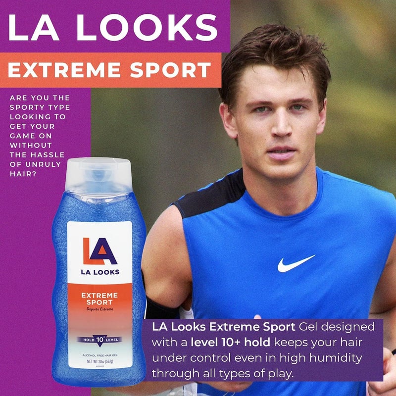 L.A. Looks Extreme Sport Alcohol-Free Hair Gel - Level 10 Hold, 20 oz - Image 2