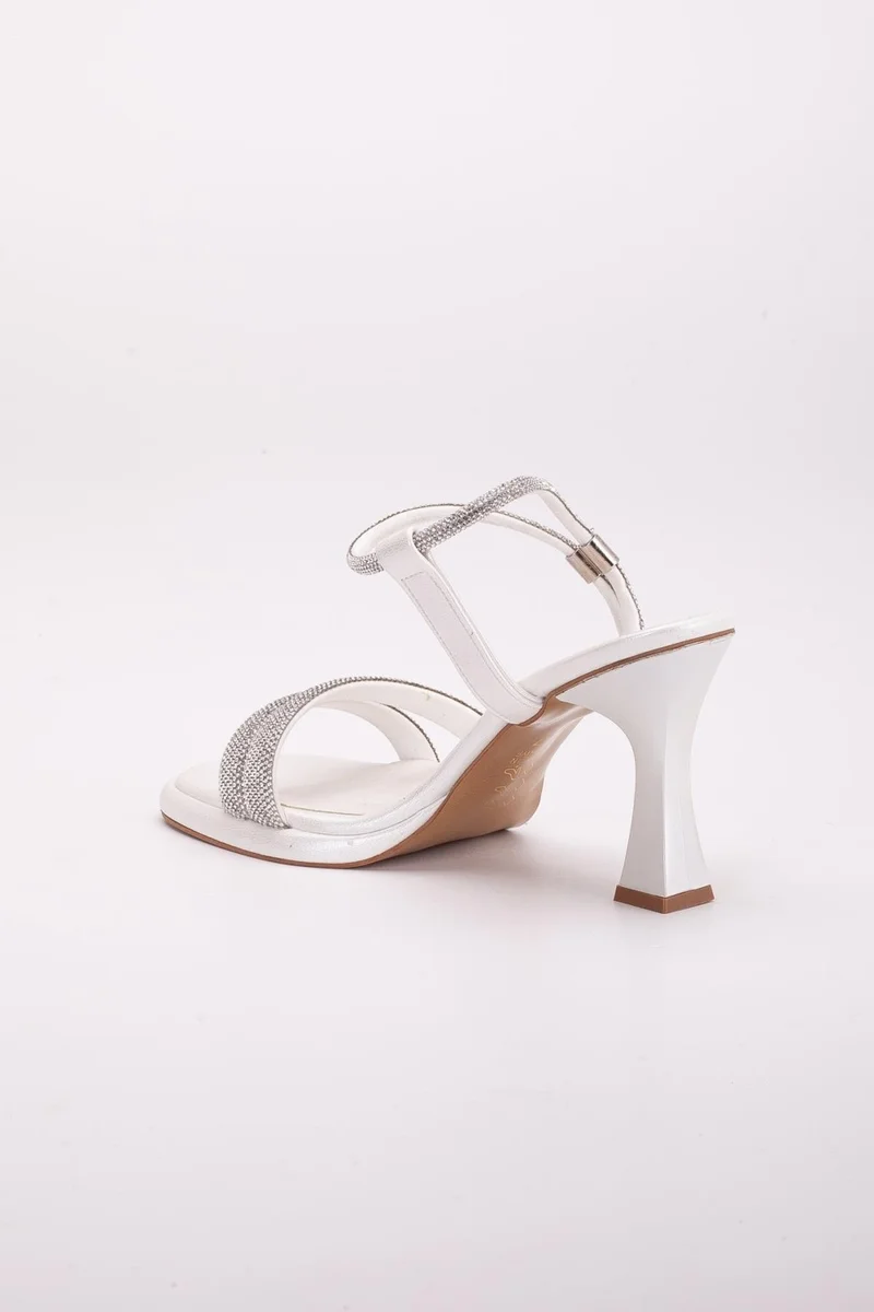 Dilimler Ayakkabı Thick Row Stone Sultan Mother of Pearl Women's Evening Shoes
