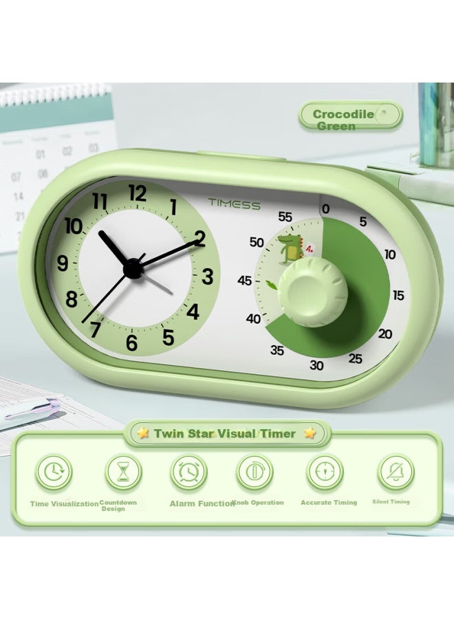 Timess Visual Timer For Kids Students, Wake Up Self-Discipline Artifact With Kitchen Timer Time Manager Office Silent Alarm Clock Timer - Image 1