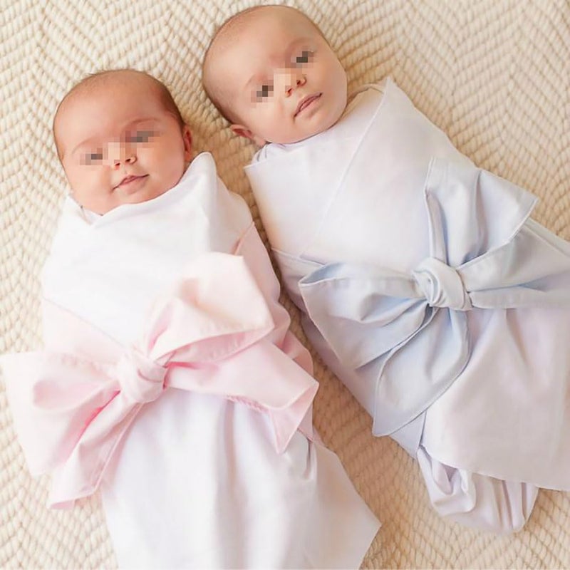 GSHLLO Newborn Swaddle Sash Maternity Bow Sash Baby Swaddle Wrap Sash Infant Bowknot Blanket Newborn Photography Props for Girls Boys Pink - Image 2