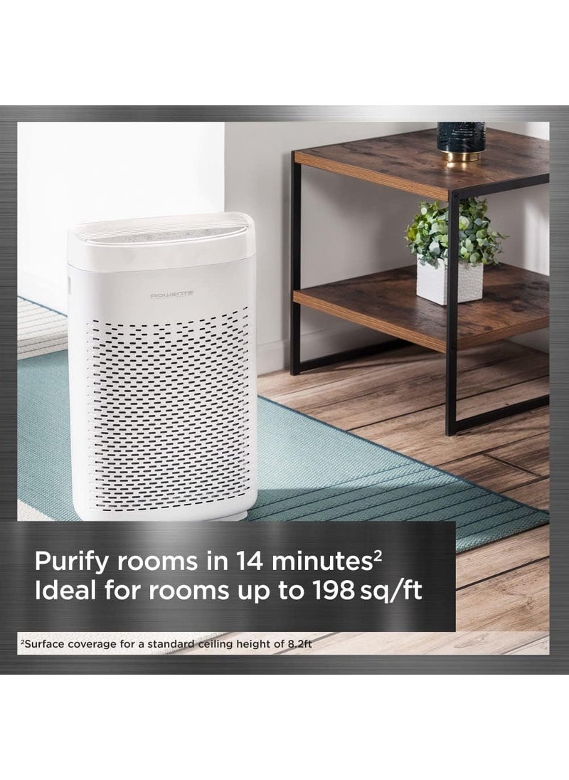 Rowenta Rowenta Pure Air Essential Home Air Purifier with HEPA  Carbon Filtration removes 9998 with 3level filtration CADR 128 sqft White  - Image 2