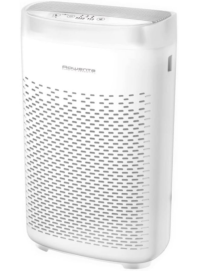 Rowenta Rowenta Pure Air Essential Home Air Purifier with HEPA  Carbon Filtration removes 9998 with 3level filtration CADR 128 sqft White  - Image 1