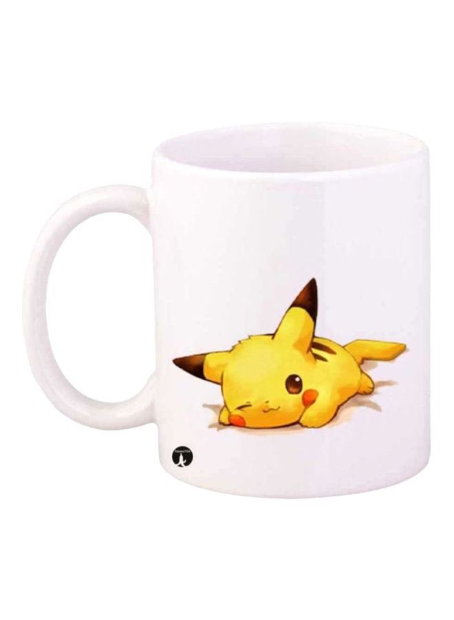 RYN Pikachu Printed Coffee Mug White/Yellow