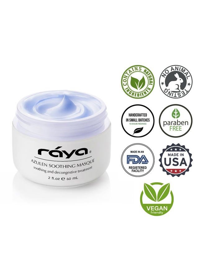Raya Azulen Soothing Masque (602) | Calming Facial Treatment Mask for Sensitive Skin | Tones and Refines Complexion | Made with Azulene and Aloe Vera - Image 4