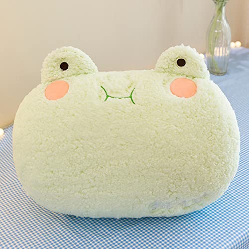 NatureMan Plush Frog Pillow Super Soft Stuffed Frog Hand Warmer for Adults Children Green - Image 1
