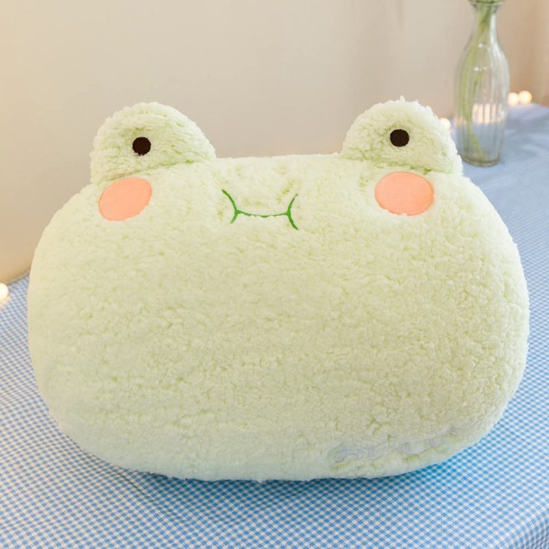 NatureMan Plush Frog Pillow Super Soft Stuffed Frog Hand Warmer for Adults Children Green - Image 4