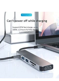 Generic 6-In-1 USB-C Hub Type C To 4K HDMI USB3.0 DP Adapter Docking Station Converter  - Image 5