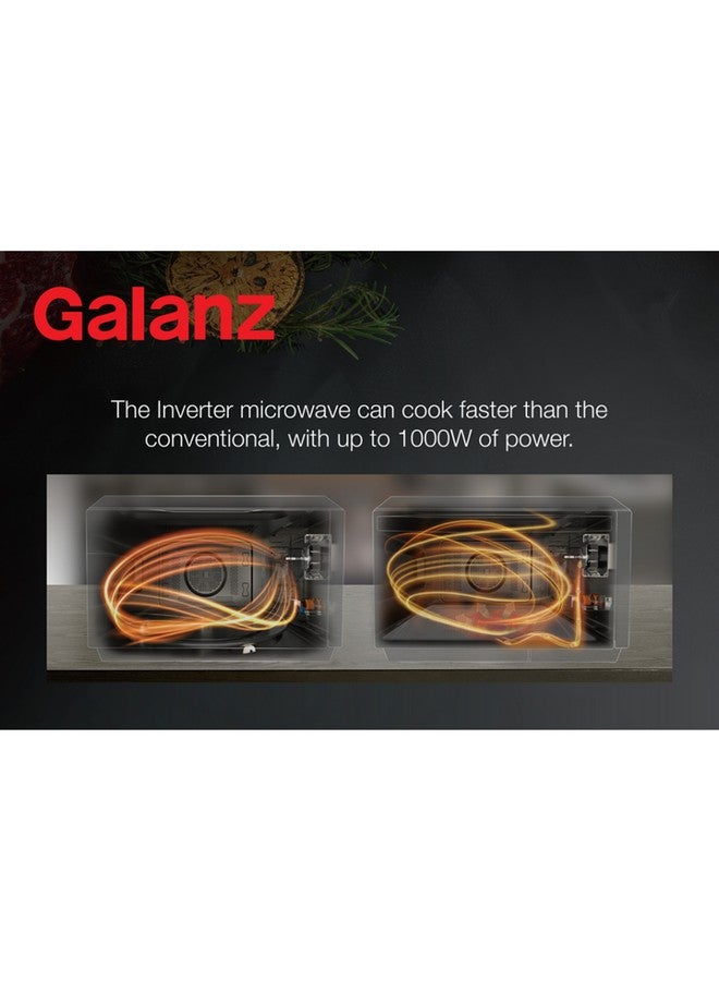 جالانز ميكروويف بتحكم رقمي مع وظيفة العاكس 1200 واط 60 لتر فضي P120D60EPV-DP - Image 2