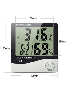 PAXMAX PAXMAX Digital Room thermometer or Temperature and Humidity Meter with Alarm Clock Wall Mount or Table Top HTC1  - Image 2