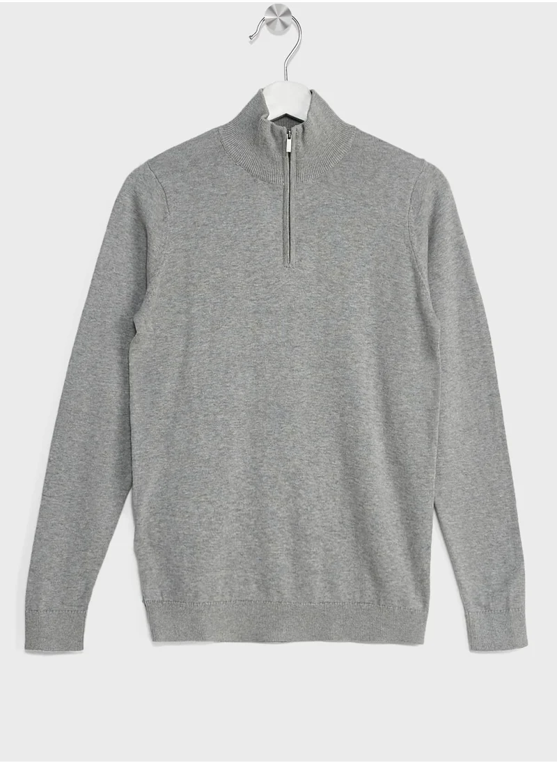 MANGO Youth Half Zip Sweater