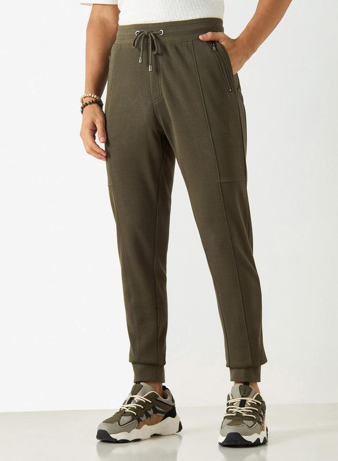 ايكونيك بنطلون رياضي سادة بقصة ضيقة ورباط إغلاق وجيوب من آيكونيك - Image 1