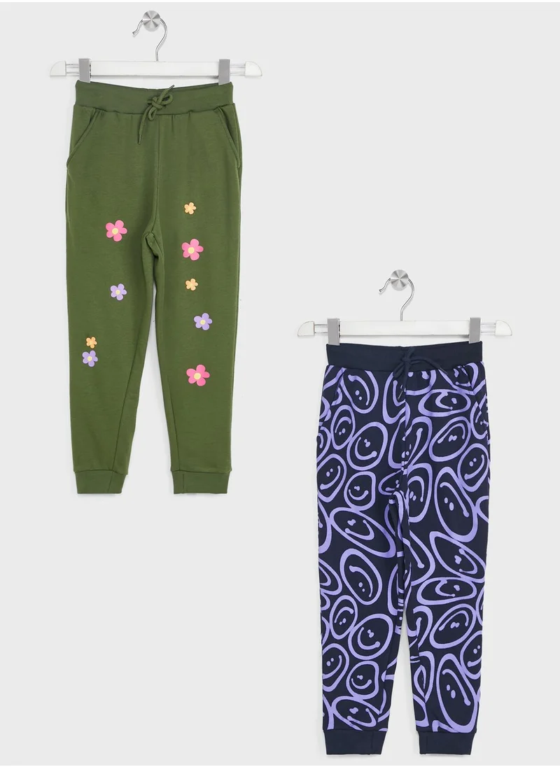 Pinata Girls Pack Of 2 Printed Jogger Set