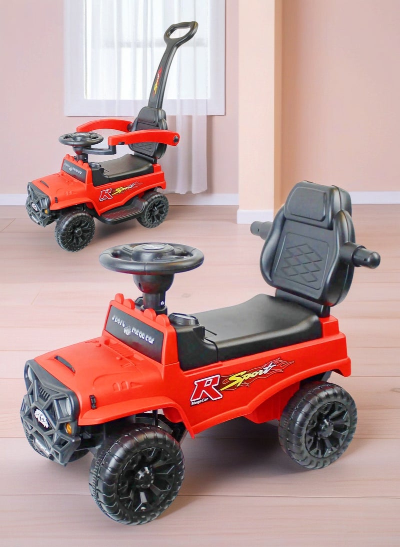 إيزي فيتشور EASسيارة إيزي فيوتشر للركوب للأطفال (من عمر سنة إلى ست سنوات) - سيارة دفع 2 في 1 وسيارة أطفال للركوب مع مقبض دفع وموسيقى وزر بوق - Image 1