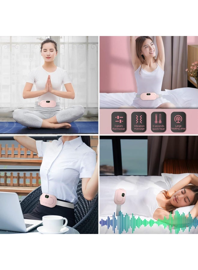 وسادة تدفئة محمولة لاسلكية لتخفيف آلام الدورة والمعدة – USB للتدفئة، 3 مستويات حرارة و4 أوضاع تدليك – للظهر والبطن - Image 2
