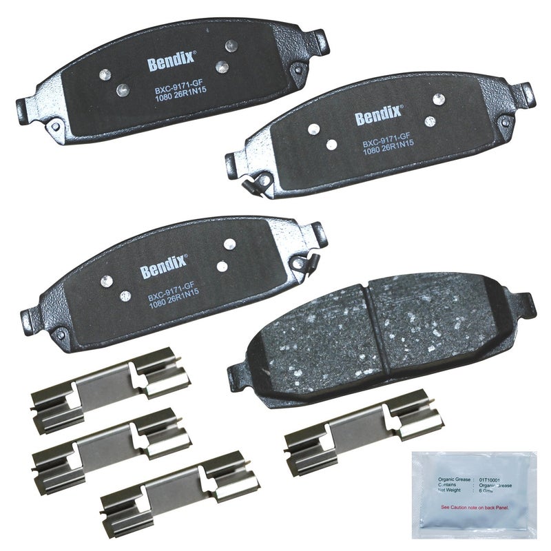 Bendix Priority1 CFC1080 Ceramic Front Brake Pads for Jeep Commander 2010-2006, Grand Cherokee 2010-2005 - Image 2