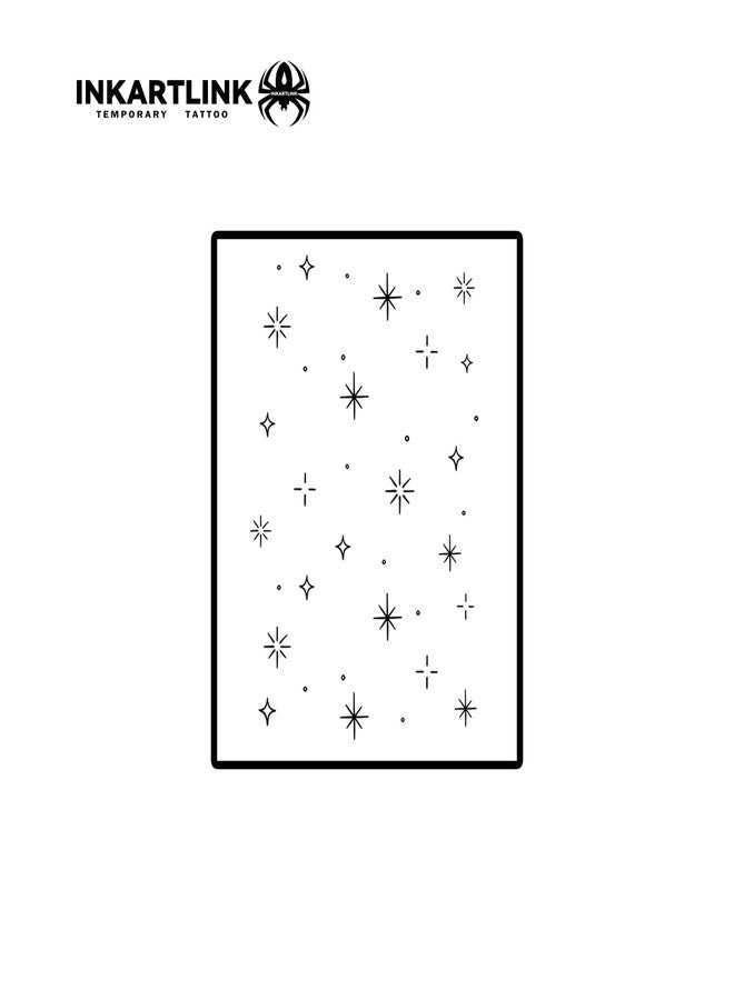 INKARTLINK Temporary Tattoos, Semi Permanent Tattoos, Small-size Tattoos for Women, Waterproof and Anti-reflective, Unique Design (Starry) - Image 4