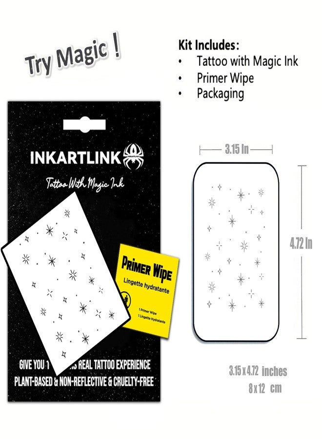 INKARTLINK Temporary Tattoos, Semi Permanent Tattoos, Small-size Tattoos for Women, Waterproof and Anti-reflective, Unique Design (Starry) - Image 2