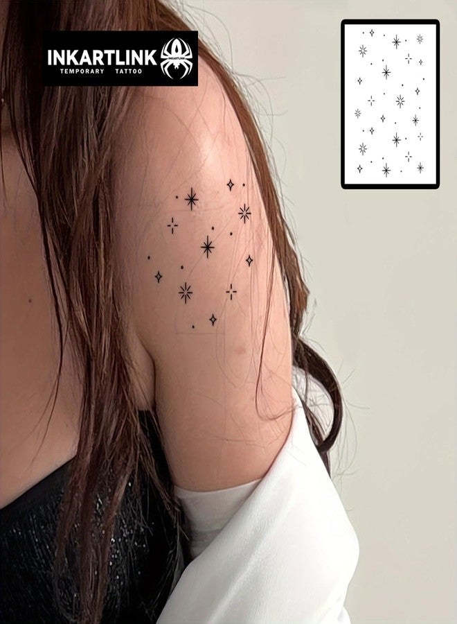 INKARTLINK Temporary Tattoos, Semi Permanent Tattoos, Small-size Tattoos for Women, Waterproof and Anti-reflective, Unique Design (Starry) - Image 3
