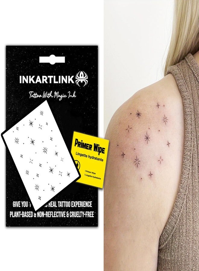 INKARTLINK Temporary Tattoos, Semi Permanent Tattoos, Small-size Tattoos for Women, Waterproof and Anti-reflective, Unique Design (Starry) - Image 1