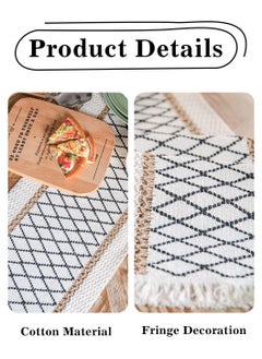 LEOKOR Natural Burlap Splicing Cotton Boho Table Runner with Tassels 30*180CM  - Image 3