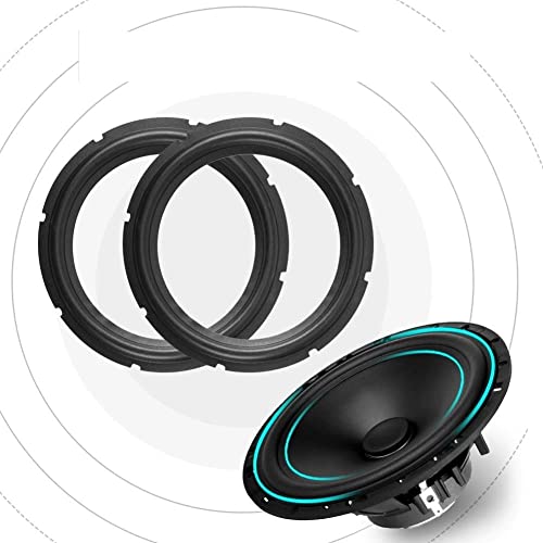 Fielect 4Pcs 8 Inch Black Notch Speaker Rubber Edge Surround Rings Replacement Parts for Speaker Repair or DIY - Image 5