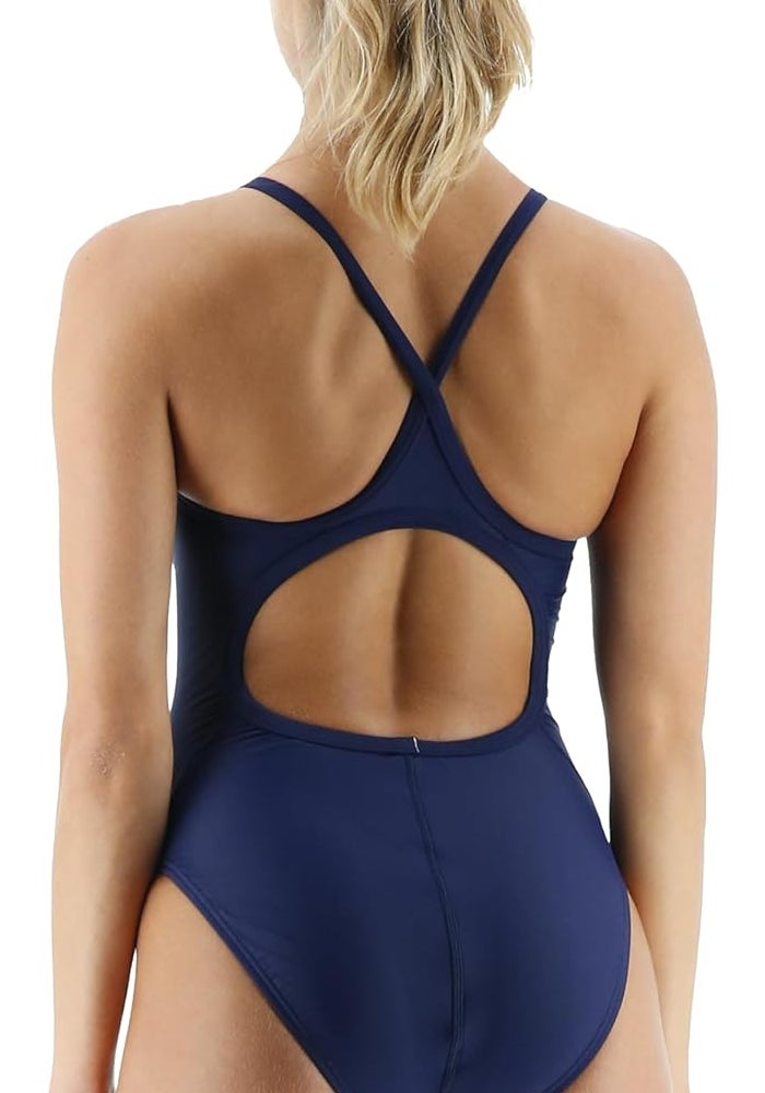 TYR Women's Tyreco Solid Diamondback Swimsuit in Navy - Image 3