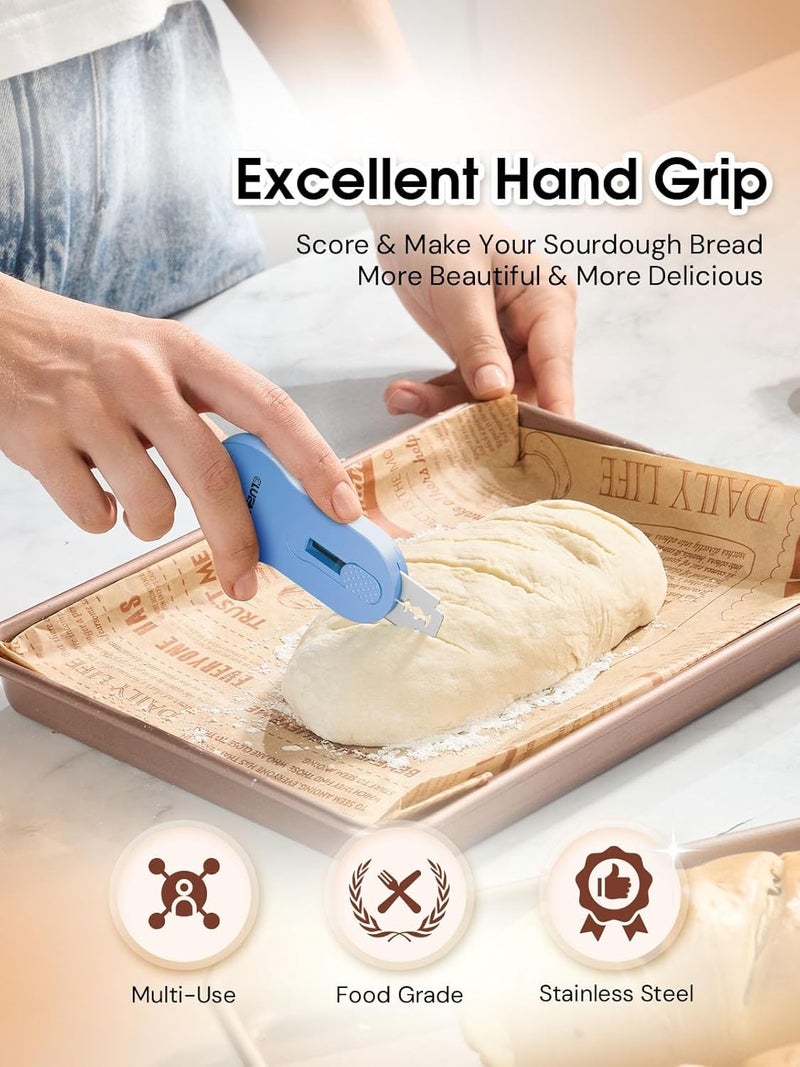 CLUEAPOP Bread Lame Magnetic Professional Bread Lame Dough Scoring Tool | Sourdough Scoring Tool | Sourdough Bread Baking & Bread Scoring Tool & 5 Razor Blades, Bread Making Kitchen Tool - Image 3