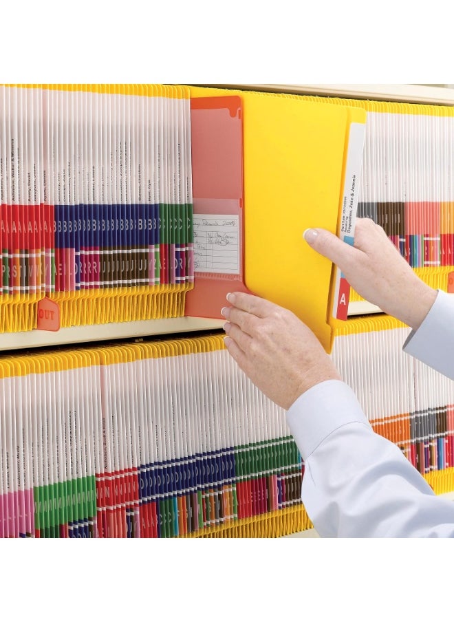 Smead Smead End Tab File Folder, Shelf-Master Reinforced Straight-Cut Tab, Letter Size, Yellow, 100 per Box (25910)  - Image 3