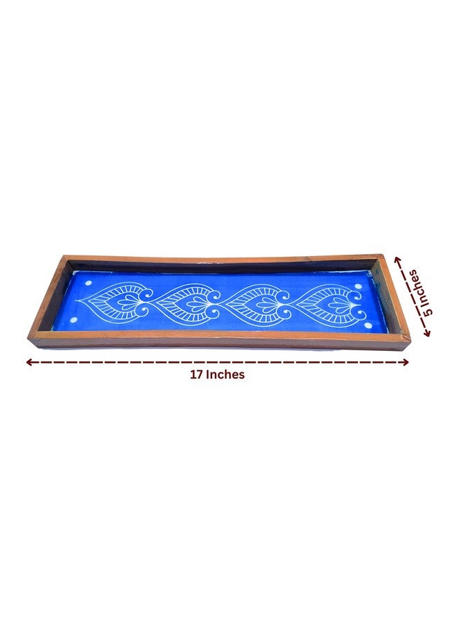 anciently Anciently Lotus Bud Border Rangoli Stencils Wooden, Rangoli Sacha Wooden, 1 Piece (17x5 Inches)  - Image 2