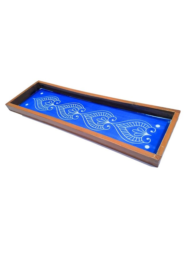 anciently Anciently Lotus Bud Border Rangoli Stencils Wooden, Rangoli Sacha Wooden, 1 Piece (17x5 Inches)  - Image 4
