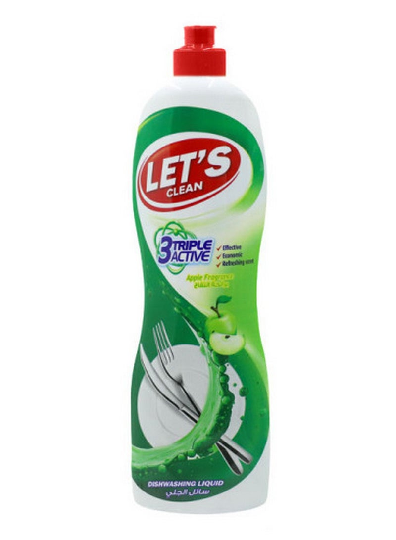 LET'S CLEAN Apple Dishwashing Liquid 900 Ml