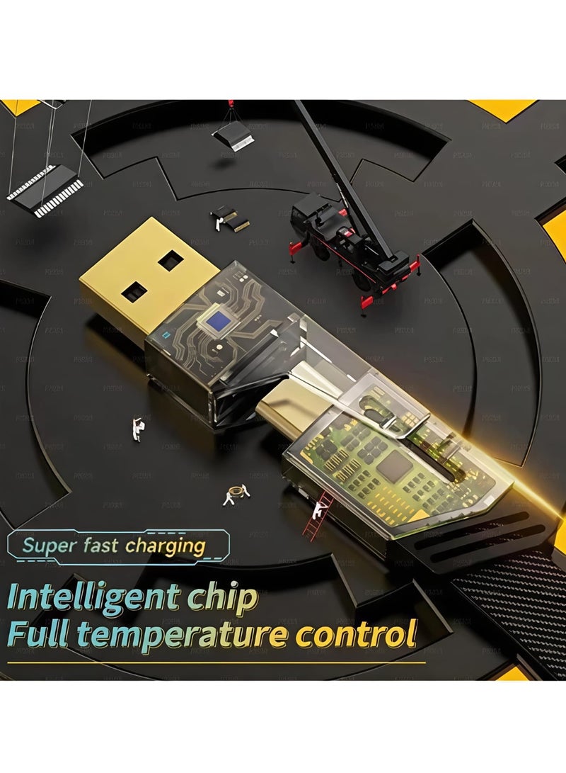 cable 4 in 1 fast cgarging 65w 2 to 2 cable flat wire - Image 4