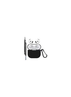 ( for Apple Airpods 4 2024 ) Case with Cleaner Kit Shockproof Protective Soft Silicone Case Cover with Carabiner Keychain - Black Case Black Cleaner