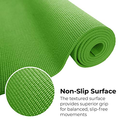 Hello Fit 10-Pack Yoga Mat, 68" x 24" Non Slip Exercise Mat, 4mm Thick Gym Mat for Fitness and Stretching, Bulk Non Toxic Yoga Mats for Schools and Studios, Assorted - Image 3