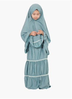 Elanesa  Ruffle Prayer Sets For Kids Dark Turquoise  - Image 2