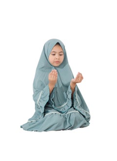 Elanesa  Ruffle Prayer Sets For Kids Dark Turquoise  - Image 5