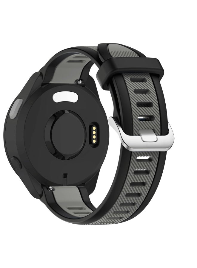 For Jiaming Forerunner165 Silicone Strap 22mm Double Color Texture Strap Official Strap-Color:Official Moonlight White-Specifications:22mm - Image 5