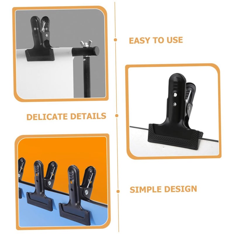 Heavy Duty Steel Backdrop Clips 4pcs For Professional Photography Background Fixing - Image 3