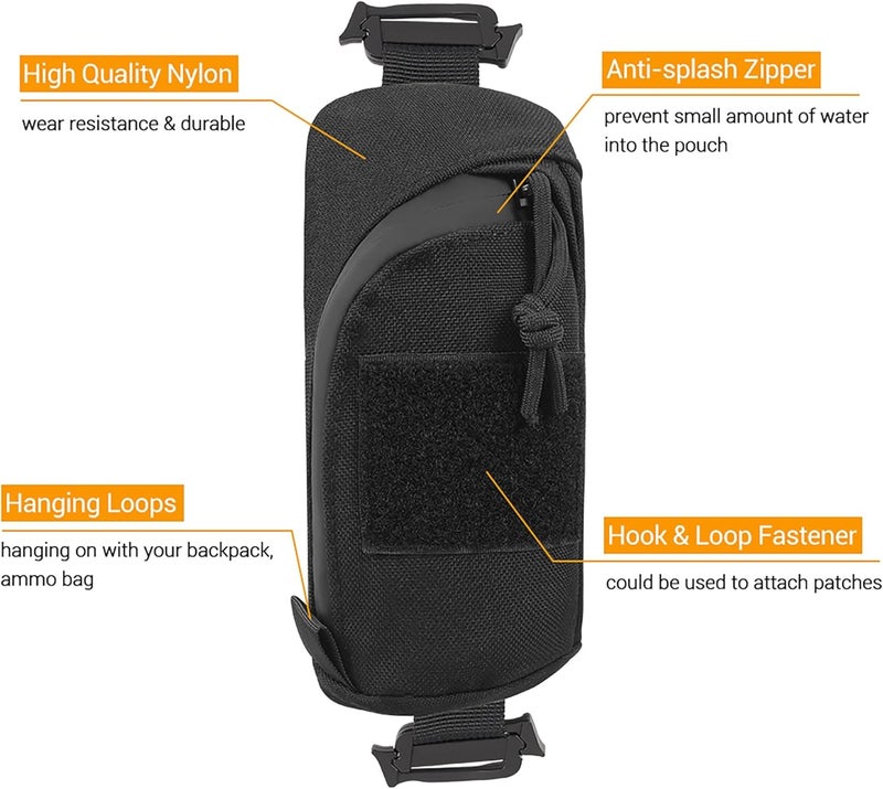 Zikra Backpack Shoulder Strap Accessory Pouch, Tactical Molle Bag Multifunctional EDC Tool Pockets Small Compact Pouchs for Belt Outdoor Sport Hunting - Image 5