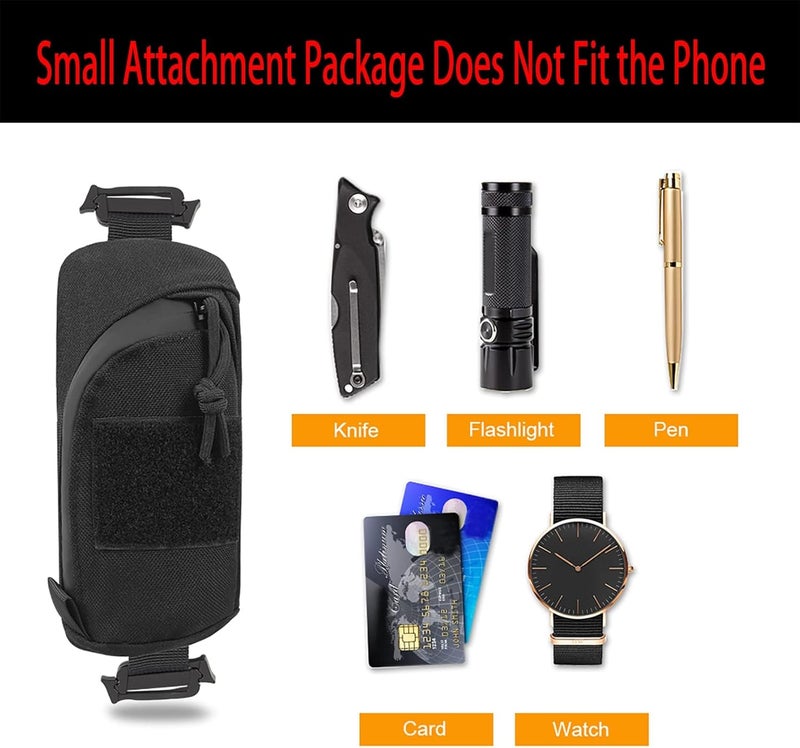 Zikra Backpack Shoulder Strap Accessory Pouch, Tactical Molle Bag Multifunctional EDC Tool Pockets Small Compact Pouchs for Belt Outdoor Sport Hunting - Image 2