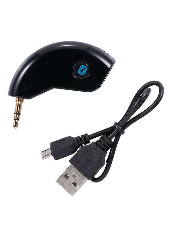 NIBEMINENT 3.5mm AUX Wireless tooth Audio Receiver Stereo Music Jack Car Adapter & Mic 16.00 x 4.50 11.70centimeter Black - Image 1