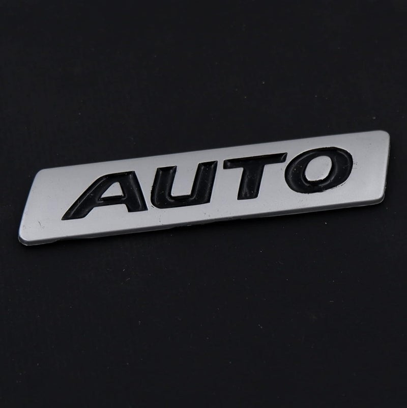 Asraw Chrome Finish Auto Car Badge 3D Sticker Emblem Monogram - Automatic Smart Auto Emblem for Car (Auto) - Image 1