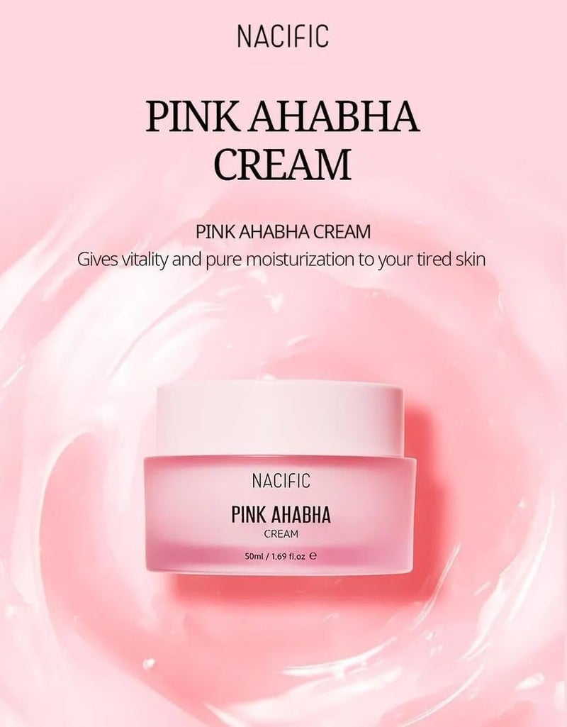 NACIFIC Pink AHA BHA Facial Cream 50ml - Image 2