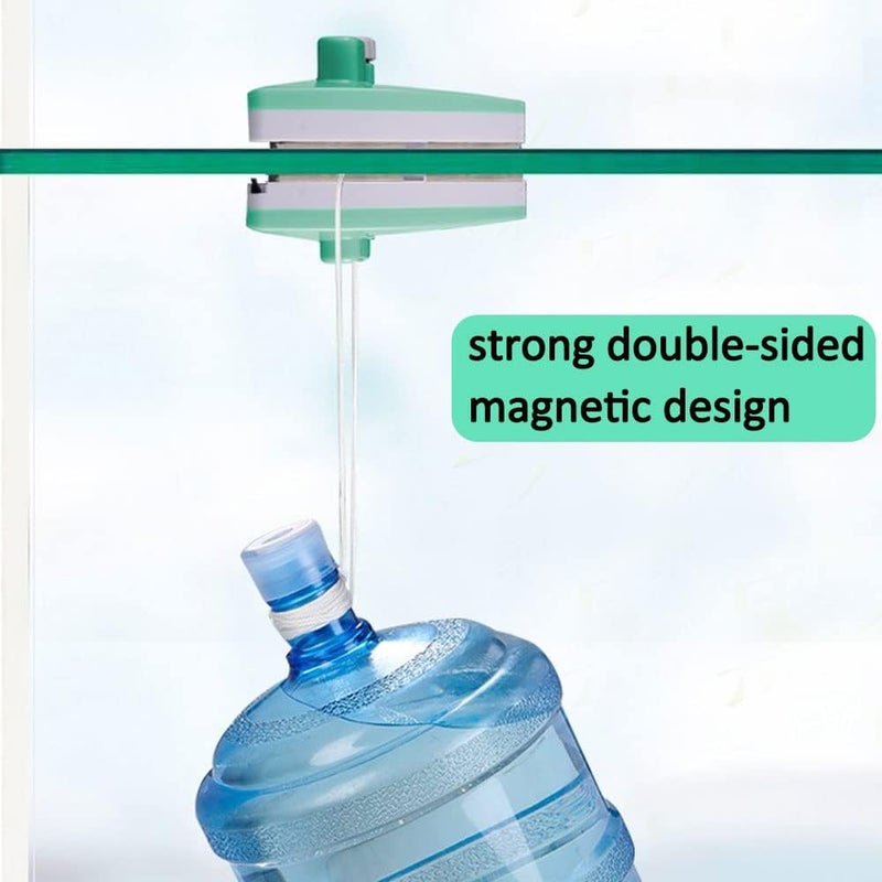 Excefore Double Sided Magnetic Window Cleaner Wash Window Wiper Magnetic Brush Adjustable Effcient Cleaning Tools Glasses Cleaner Cleaning Brush for High Windows 5-25mm Thickness - Image 4